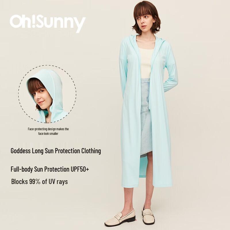 

Женская длинная ветровка OhSunny с капюшоном и защитой от УФ-излучения M
