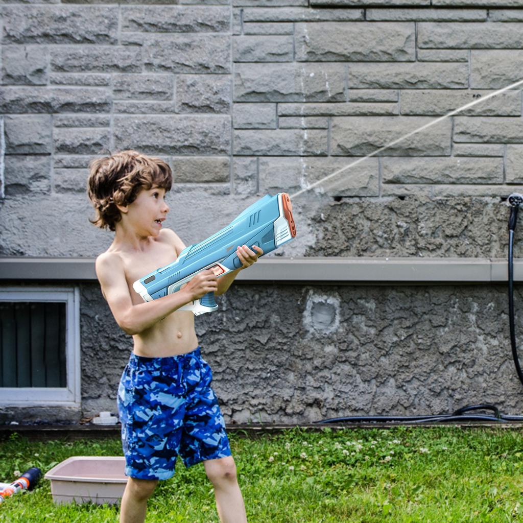 Automatic Electric Water Gun Large Capacity Continuous Water Spray Rechargeable Battery Powered Outdoor Water Blaster Summer Toy for Kids