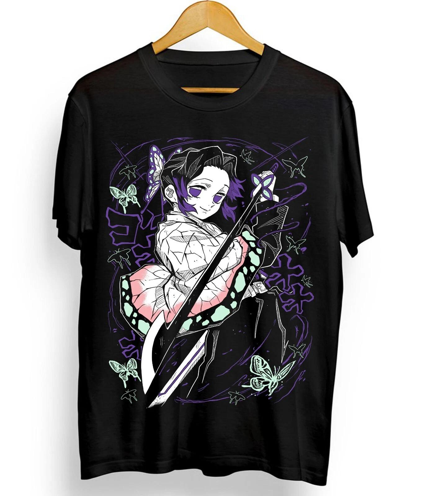 

Shinobu Kocho TShirt Demon Slayer Kimetsu No Yaiba Design Anime Tee All Size Summer Unisexs and Womens Breathable Tshirt Top S