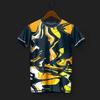 Summer Men's Breathable Round Neck Personalized Graffiti Printed T-shirt Suitable for Outdoor Fashion