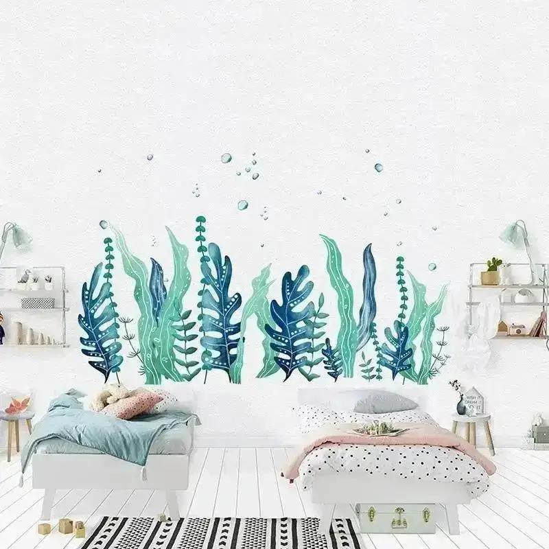 1PCS Creative Seaweed Bubble Wall Stickers Drawing Room Children's Room Bathroom Wall Decals Decoration Art Painting Wallpaper