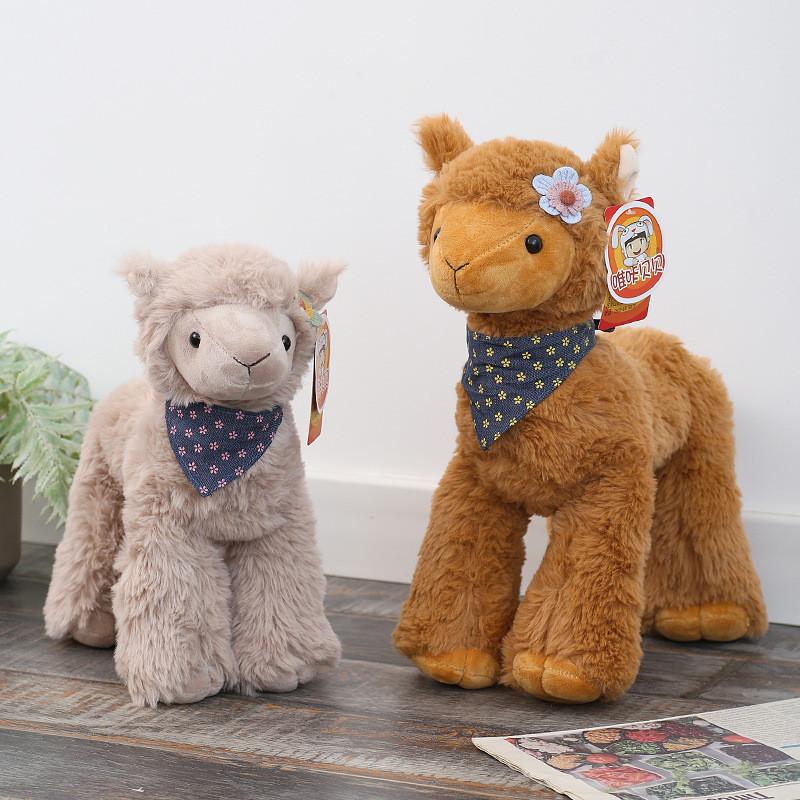 Adorable Alpaca Plush Toy With Long Faux Fur For Kids And Babies Gift Idea