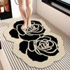 Flower Bathroom Wire Ring Non-slip Mat Shower Room Bathroom Bathroom Mat for The Elderly Easy To Clean