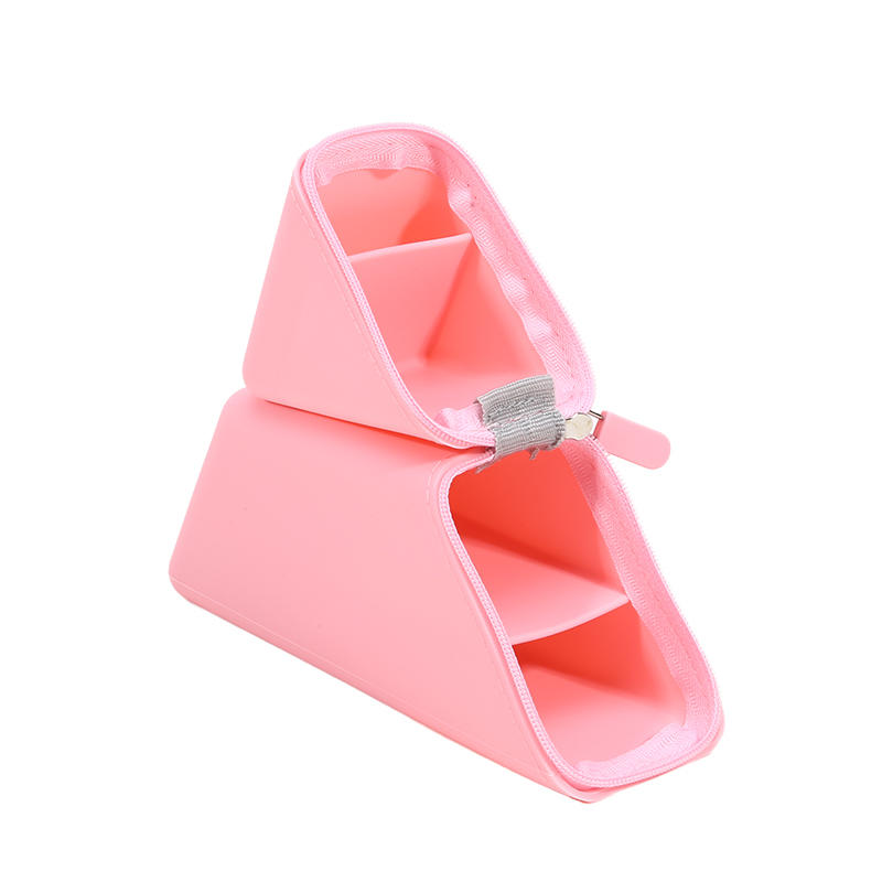 Portable Soft Silicone Pencil Case With High Aesthetic Large Capacity Vertical Silicone Pencil Case With Zipper Pocket Suitable For Desktop Use