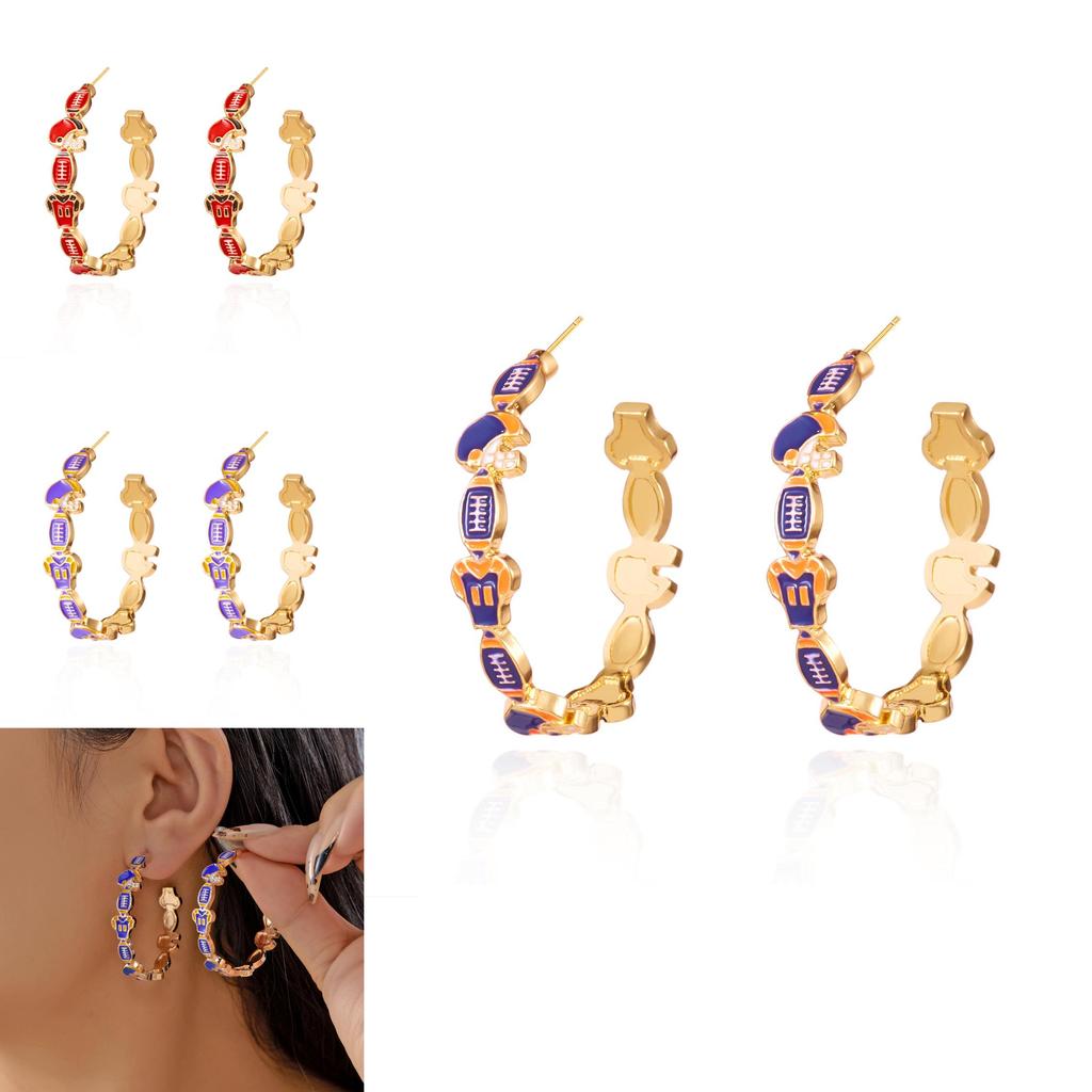 Stylish Geometric Earrings For Sports Fans With Nickelfree Posts