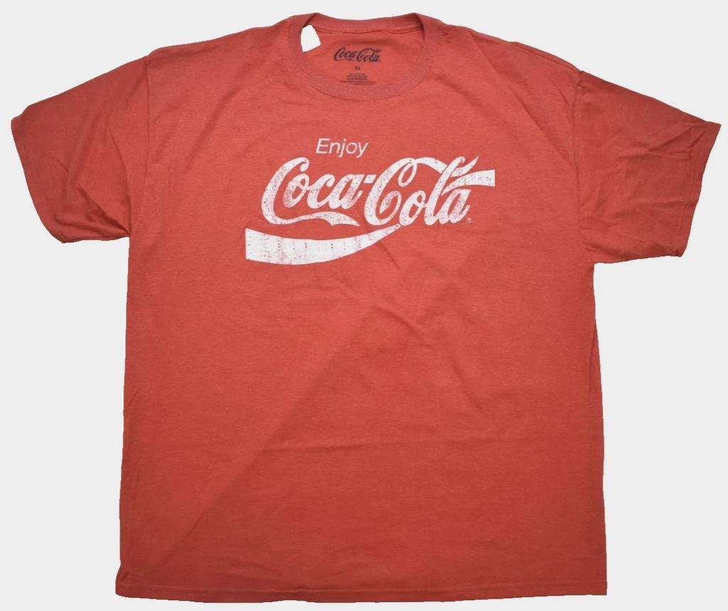 Coca-Cola Coke Genieße Distressed Grafik Rotes T-Shirt NWT 2XL