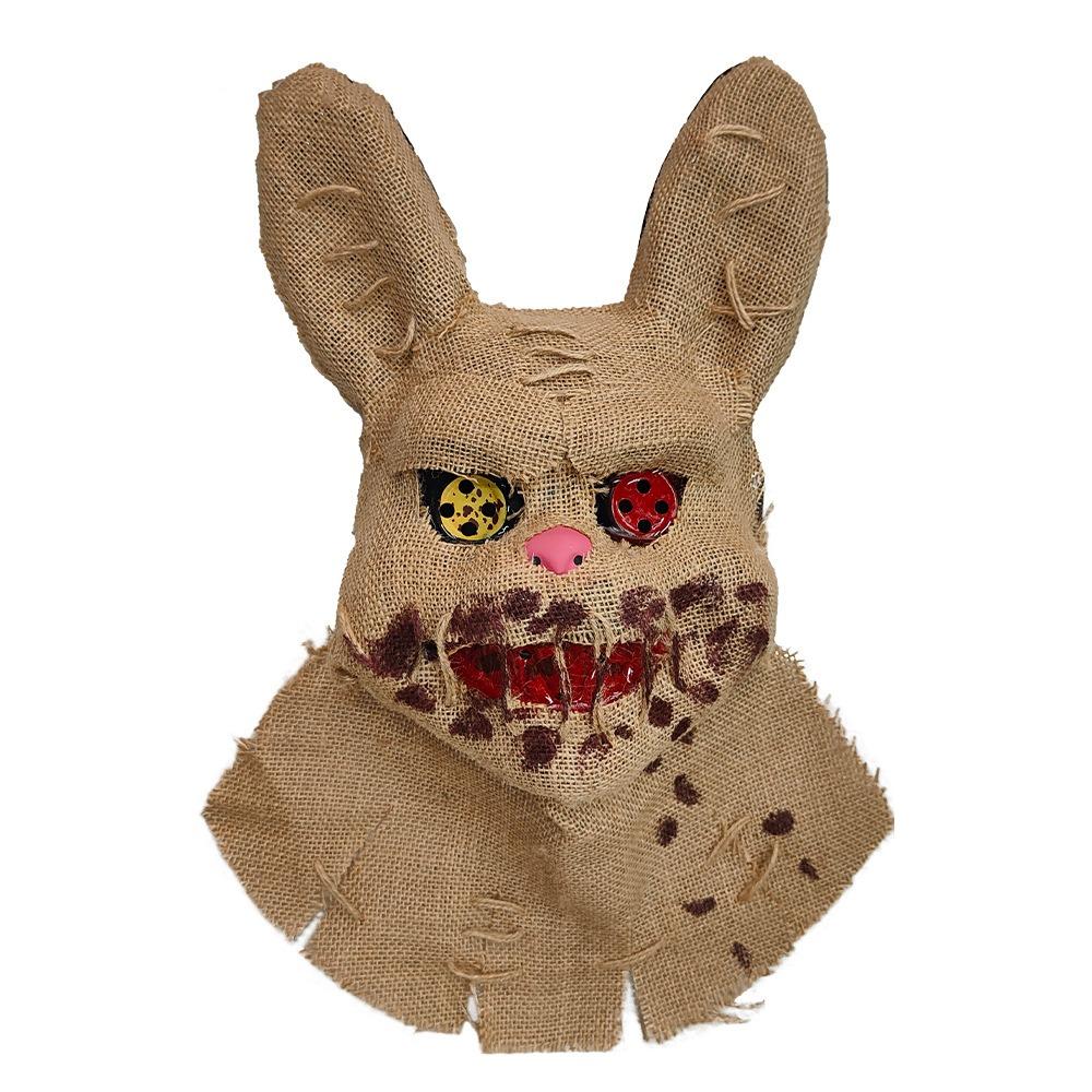 

Ghost Festival Bloody Rabbit Bear Mask Sackcloth Bear Headgear Halloween Carnival Purim Party Style B