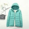 Damen Leichte Daunenjacke mit Kapuze - Winterkollektion, Übergröße verfügbar