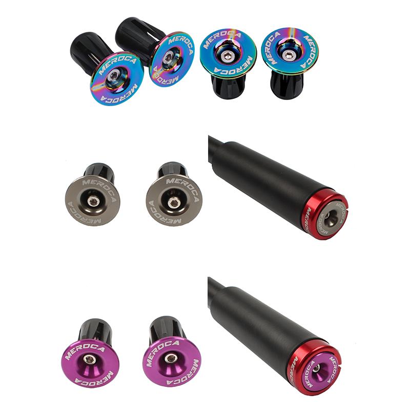 1 Pair Mountain Road Bike Handlebar End Plugs Color Aluminum Alloy Handle Bar End BMX MTB Bike Grip Cover Bicycle Accessories