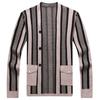 Neuer Herbst Winter Herren Strick V-Ausschnitt Cardigan Temperament Vielseitig Duftender Stil Modischer Koreanischer Kontrastpullover