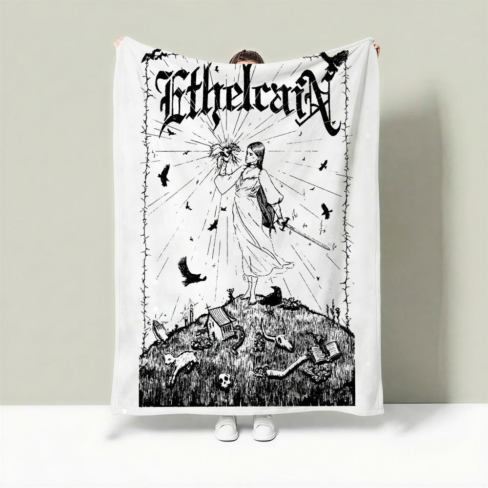 Singer E-Ethel Cain Throw Lightweight 240g Flannel Blanket Soft Skin-friendly for Summer Cooling 75X95CM