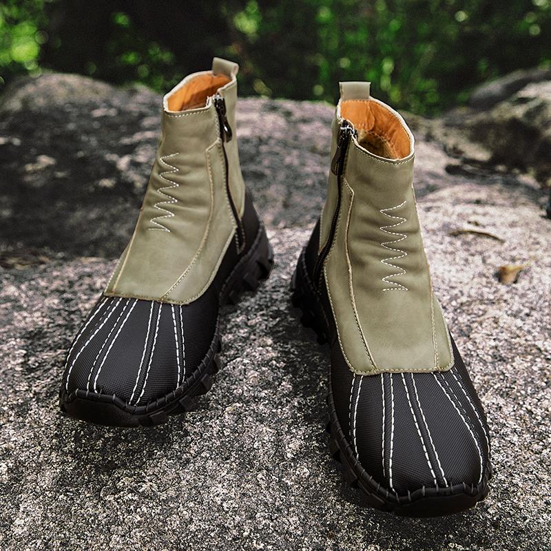 Nuevas botas de tobillo de moda para hombre, hechas a mano, zapatos casuales de caña alta, botas clásicas para caminar para hombre, botas de motocross cómodas y versátiles.