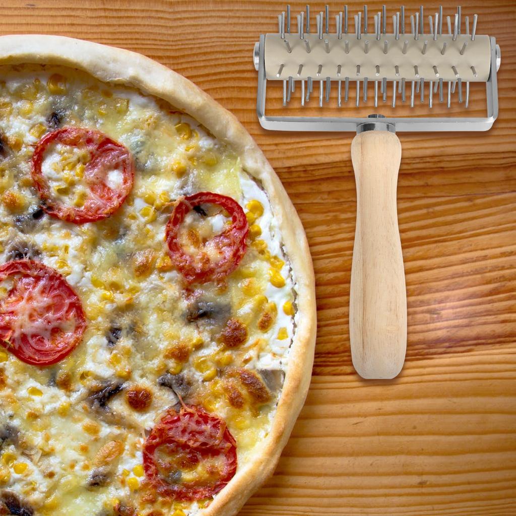 Pizzarulle i rostfritt stål, degpunkterare, köksbakverktyg, bakverkspiercerare, matlagningsprylar, hem, trädgård, kök, matsal, bar, mat