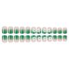 24 Pieces Patrick's Day Press On Nail Short Square False Nail Full Cover Nail Decoration Glossy Stick On Nail