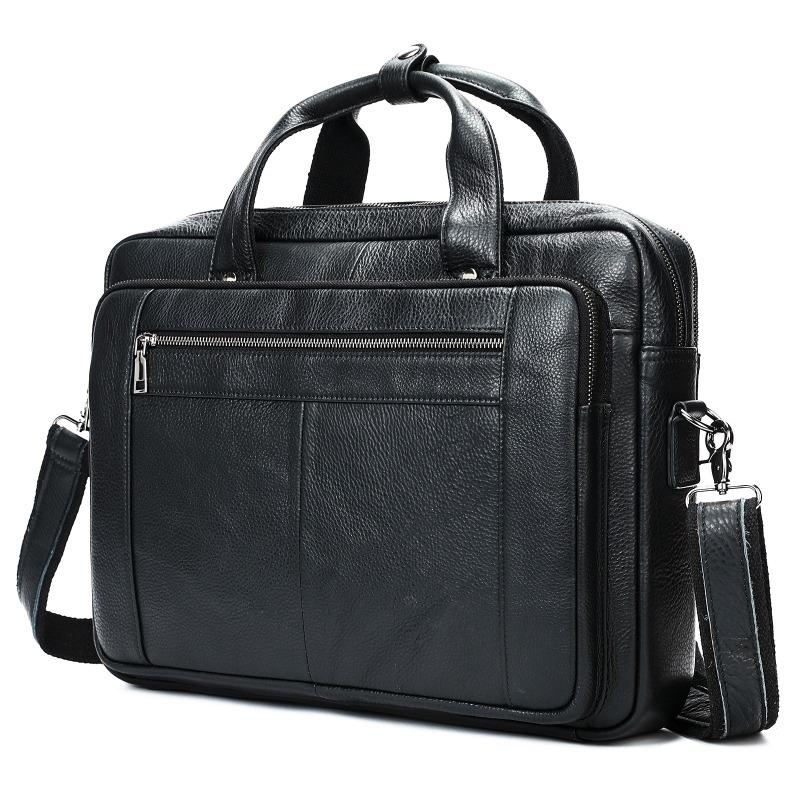 The First Layer of Cowhide Men's Briefcase High-grade Hand-made Soft Leather Laptop Bag Men's Business Bag