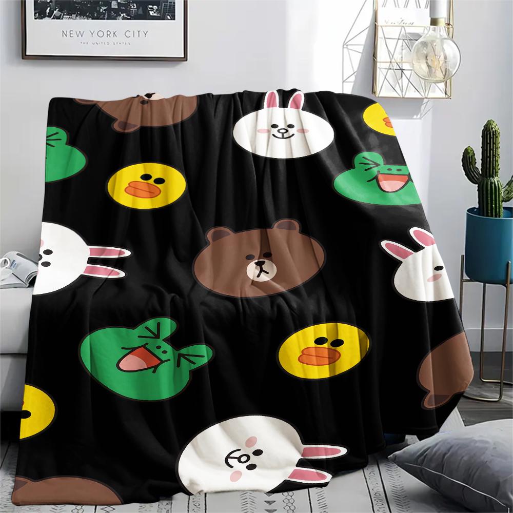 LINE FRIENDS Cute Style Blanket, Warm Throw for Home Decor, Great Gift for Kawaii Lovers.chl