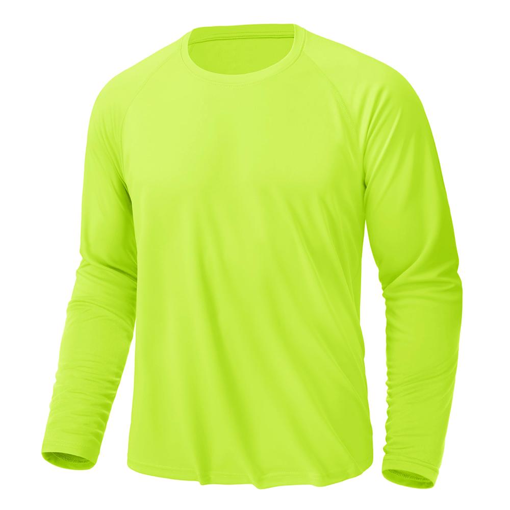 Hengyuan33 TACVASEN UPF 50+ Zonbescherming T-shirts Heren Sneldrogend Lange Mouwen Atletische T-shirts Performance Sport T-shirts Tee Tops 3XL