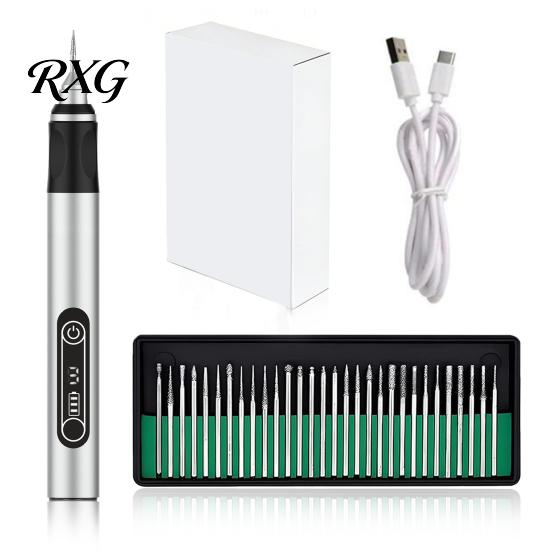 Wood Carving Tool with Variable Speed Cordless Engraving Machines Pen Bits, USB Rechargeable Mini Electric Engraver Etching Professional Crafting