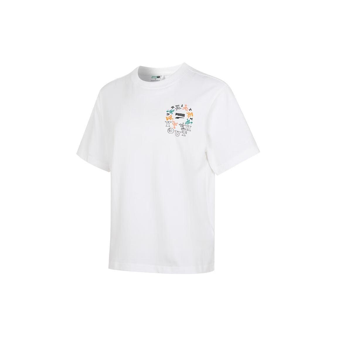 (WMNS) PUMA Youth Graphic T-shirt White Women s 626119-52 S