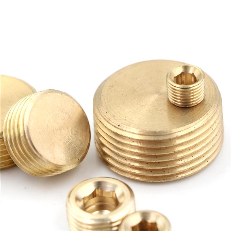 1/8" 1/4" 3/8" 1/2" Npt Brass Internal Hex Thread Socket Pipe Plug