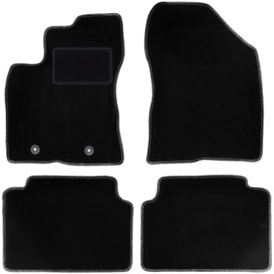 Black Velour Floor Mats For: Toyota Avensis III T27 Station Wagon, Sedan, Liftback (2009-2013)