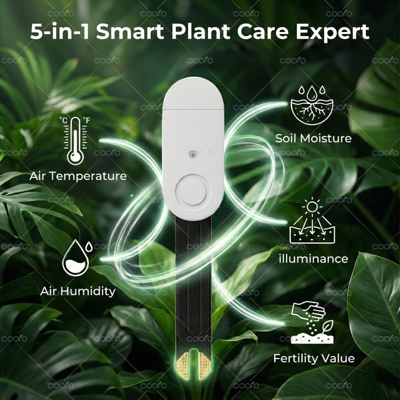

New Zigbee 3.0 Soil Tester 5 in 1 Soil Moisture Sensor Temperature Humidity Fertility Illuminiance Meter for Home Garden Plants For Z2M