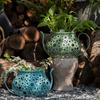 Floral Cutout Flower Pot Retro Decorative Flowerpot Ornaments Vintage Flowerpot  Garden