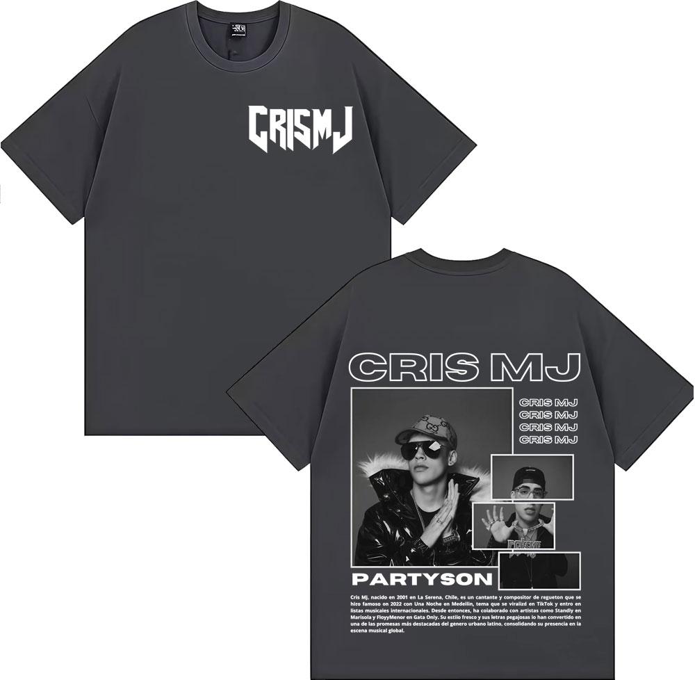Rapper Cris Mj Tour 2025 Merch T-shirts Men Women Harajuku Vintage T Shirt Oversized Hip Hop High Quality Tee Shirt Streetwear