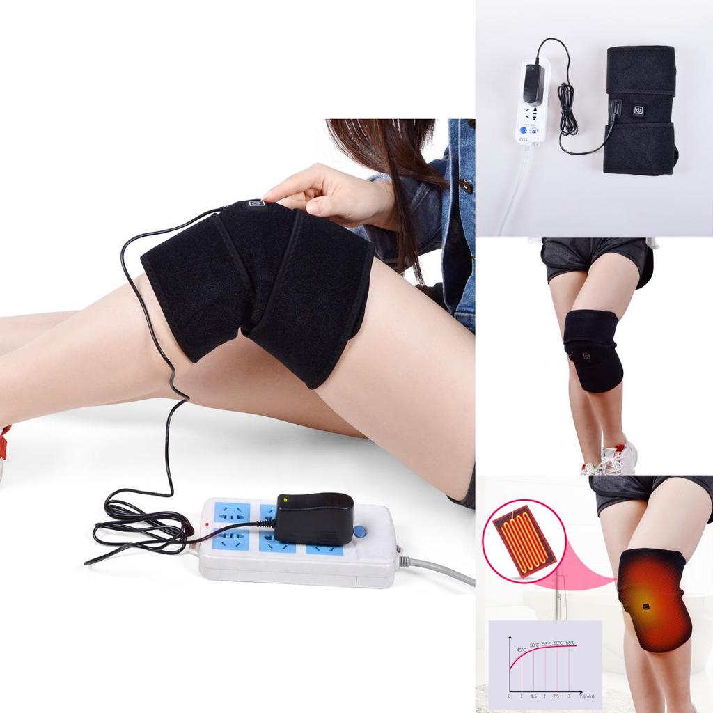 Electric Knee Arthritis Thermal Therapy Pad With Adjustable Wrap And Long Power Cord For Pain Relief And Injury Recovery