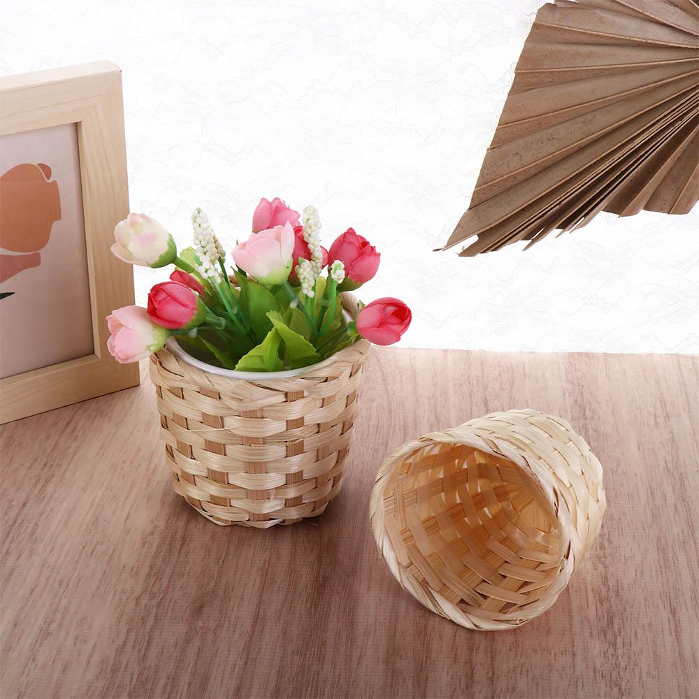 Rural Handmade Portable Decorative Sundries Organizer Basket Fruit Basket Storage Basket Plant Box