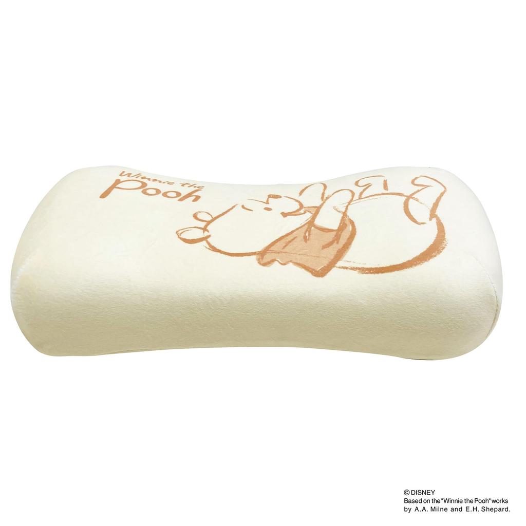 MORIPiLO Morishita Memory Foam-Kissen, Winnie Puuh, 15 x 31 cm, Taillenstütze, Rückenstütze, Stofftierkissen, Disney, Pastellgelb, 4621192