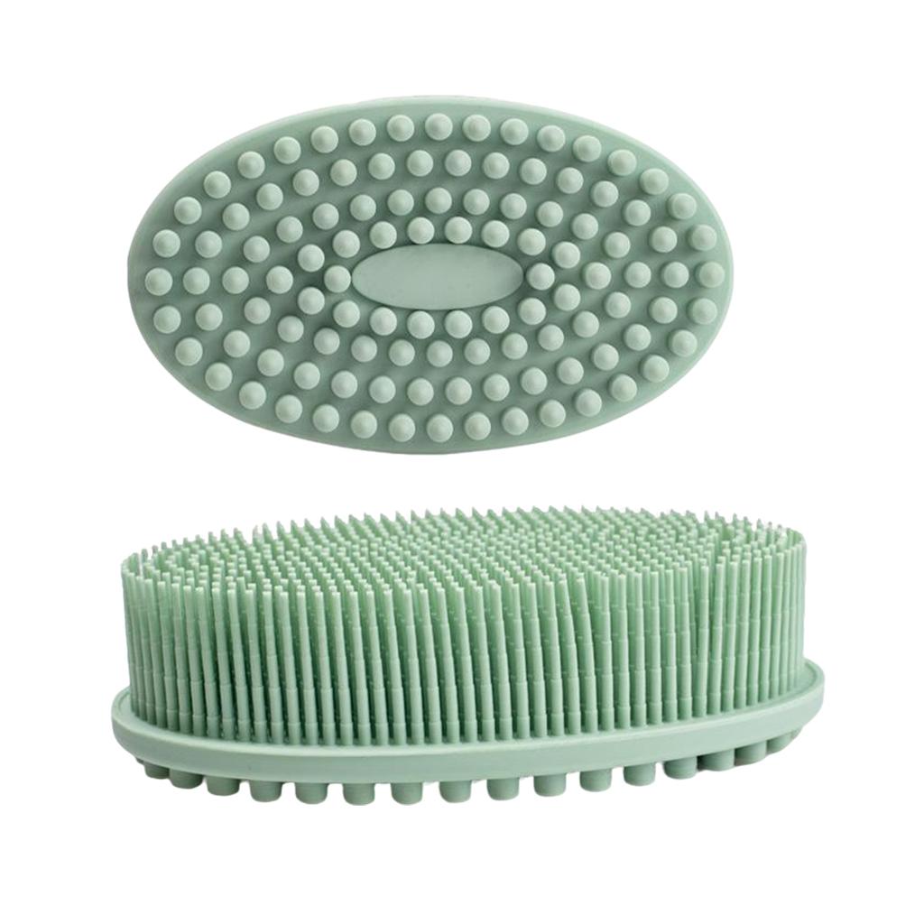 [2-in-1 silicone bath brush] Baby-grade skin-friendly material full body cleansing massage brush