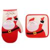 Grenzüberschreitendes Weihnachts-Schneemann-Tischset und Topfhandschuh-Set