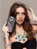 New Wildflower 3D Silver Solid Rivet Leopard Phone Case For iPhone 15 13 12 14 17 16 Pro Max Plus Fashion Flower Rivet Wf Cover