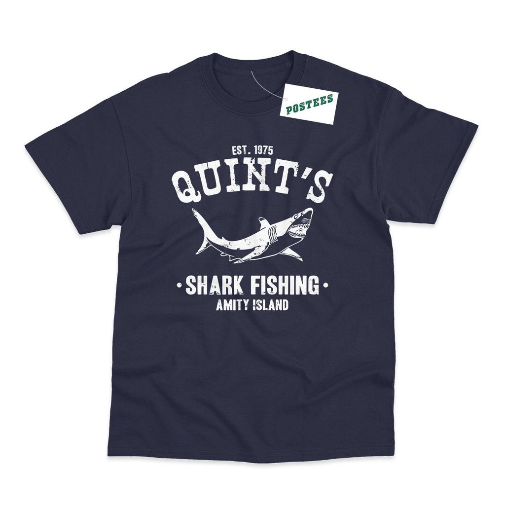 26 Quints Shark Fishing Inspired by Jaws Movie Printed T-Shirt - 2 Colours Unisex T-Shirt