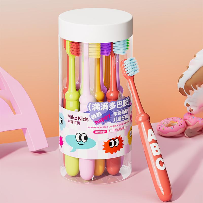 

10PCS Cartoon Letter Children s Toothbrush With Fine Soft Bristles Household Toothbrush for 3-12-year-old Babies During Tooth