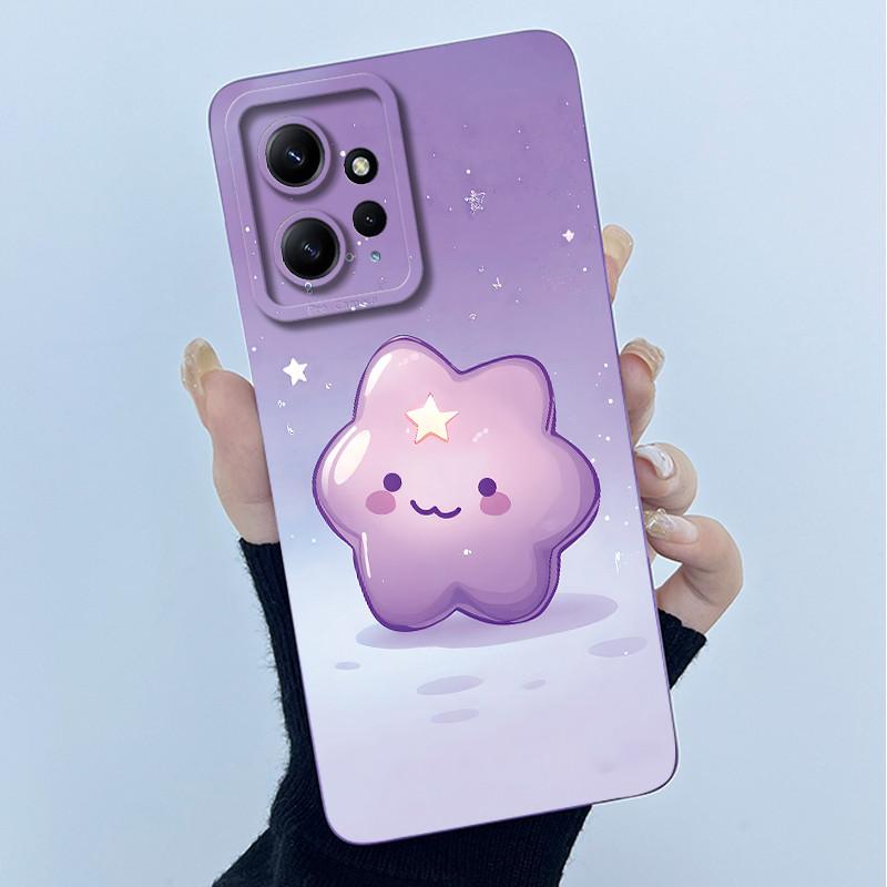 For Xiaomi Redmi Note 12 4G Phone Case Simplicity Butterflies Floral Soft Liquid Silicone Back Shell For Redmi Note12 4G Covers
