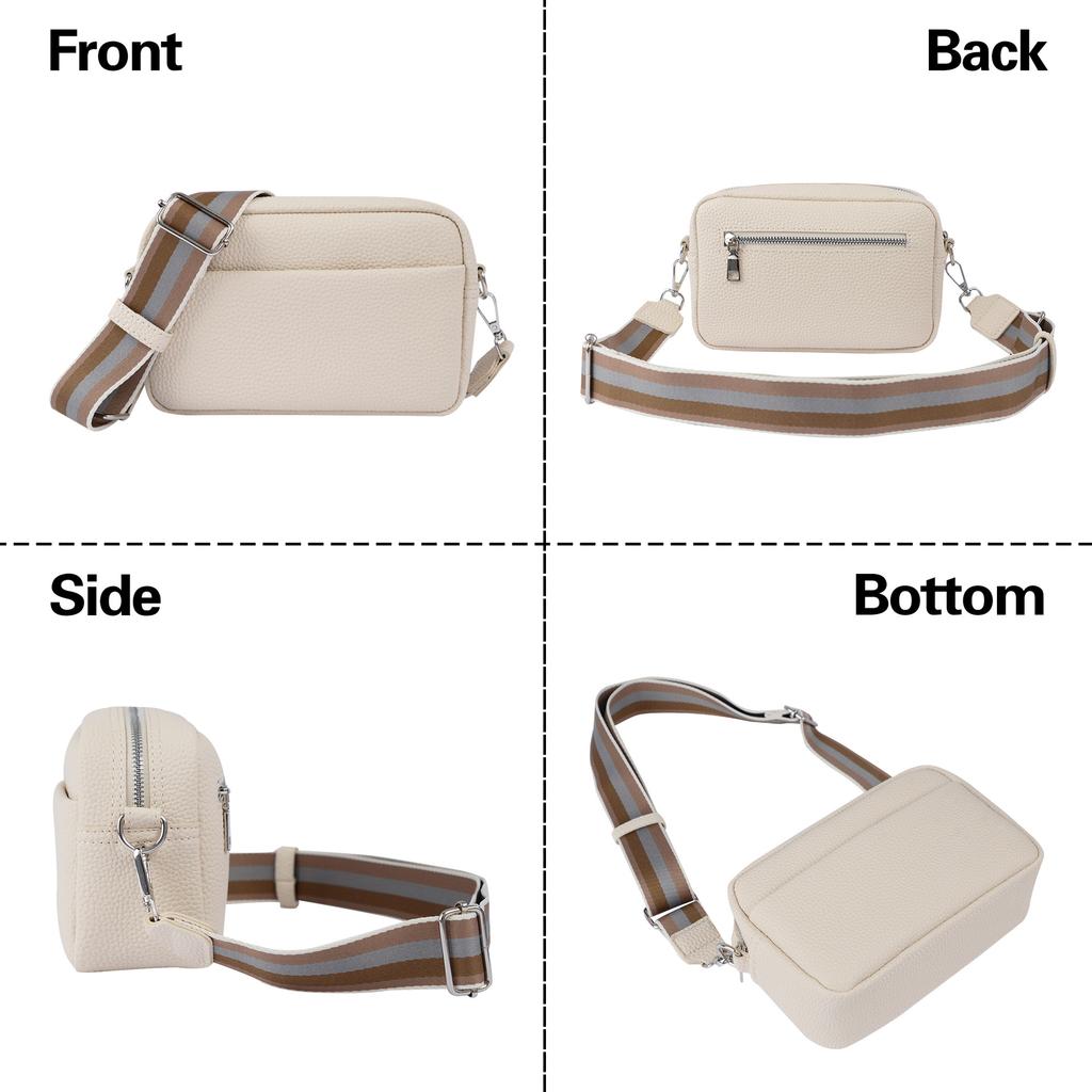 Small Square Bag Solid Color Simple Premium Pu Messenger Bag Women'S High Quality Commuting Versatile Trend Shoulder Bag