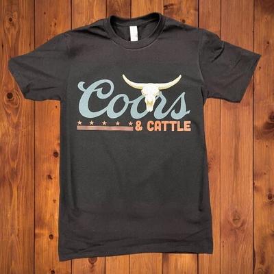 T-shirt Unisex Coors and Cattle LIMITED in Nero