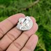 Natural Larimar Gemstone Solitaire Flower Adjustable Ring 925 Silver For Girls
