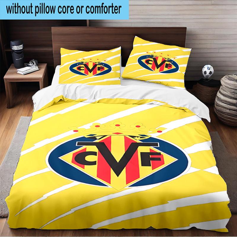 3PCS CF Football Emblem Bedding Set,Including 1pc Duvet Cover And 2pcs Pillowcases Perfect for Bedroom, Dormitory, Fan Christmas Gift