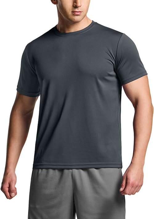 

Tesla Short Sleeve Training UV for Running and Sports Men s T-Shirt (1 Shirt) [Lightweight, Protection, Sweat-Wicking, Quick-Drying]
