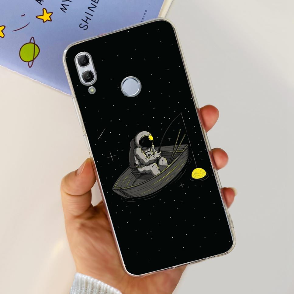 For Honor 10 Lite HRY-LX1 Case Luxury Flower Love Soft TPU Silicone Clear Cover For Huawei Honor 10Lite 6.21" Phone Case Fundas