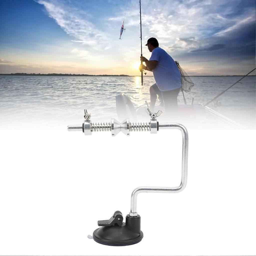 Aluminium Alloy Fishing Wire Winder System with Vacuum Sucking Cup Handle Fish Line Winding Tool for Easy Reel Management