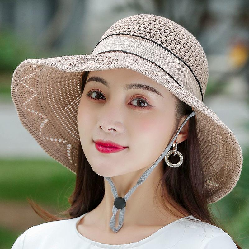 Washable Folding Hat for Summer Ladies, Sunshade Hat, Sun Hat, Large Eave Beach Cooling Hat, Basin Hat