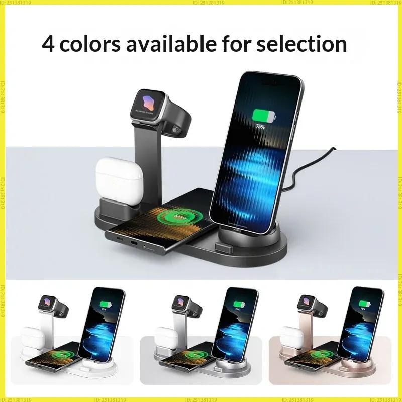 3 Generic In 1 15W Wireless Charger Stand For Iphone 16 15 14 Samsung S25 S24 Google Pixel 9 8 Wireless Earbuds Smart Watch
