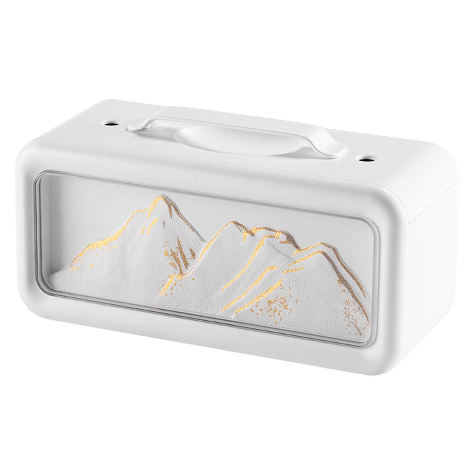 600ML Dual Mist Spray Snow Mountain Cool Mist Humidifier with 3 Modes Night Light Air Humidifier for Bedroom Home Office белый