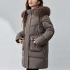 Sleeves Detachable Fashion Woman Long Parkas Winter Coats Hooded Faux Fur Collar Thick Warm Outerwears Women's Jackets