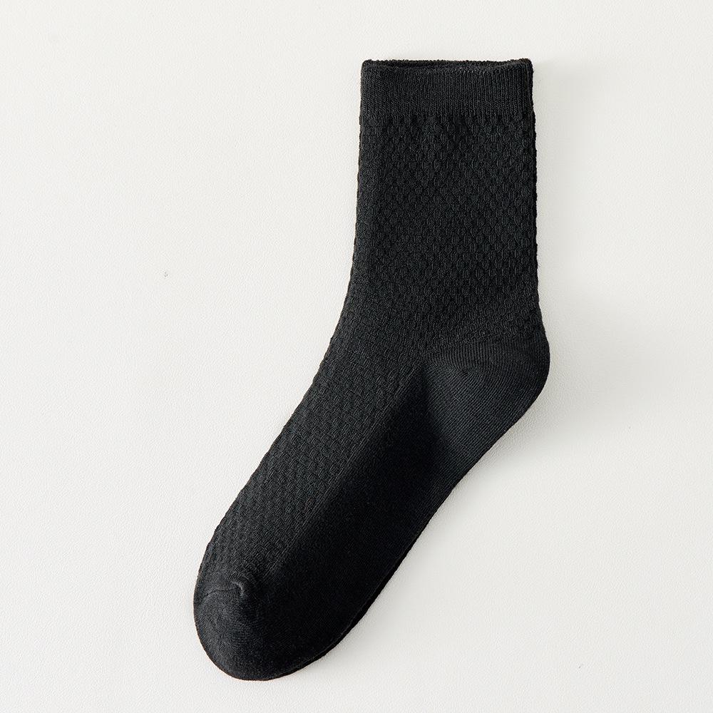 Herren Business-Socken aus Bambusfaser - Vielseitig, Atmungsaktiv, Wadenhoch, Schwarz, Lässig