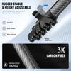 NEEWER LITETRIP 155cm Carbon Fiber Camera Portable and with Ball Center QR and Cleaning Compatible with iPhone 16 Pro iPhone Galaxy S24 and Clip